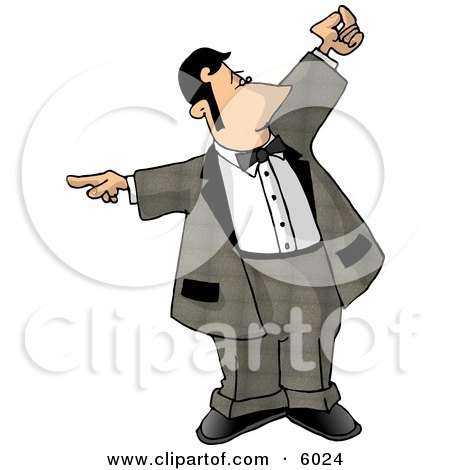 Dining Room Attendant Who's In Charge of the Waiters and the Seating of Customers Clipart Picture by djart