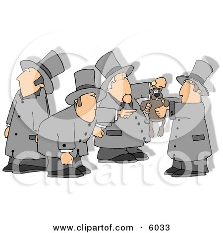 Men With Shadows, Holding up the Groundhog on Groundhog Day Clipart by djart