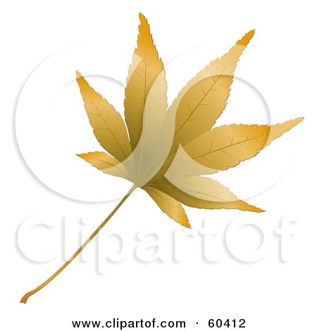 Royalty-Free (RF) Clipart Illustration of a 3d Brown Autumn Leaf by Oligo