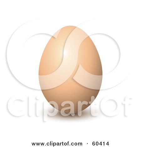 Royalty-Free (RF) Clipart Illustration of a Brown Organic Chicken Egg by Oligo