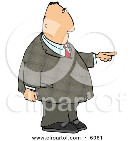Businessman Pointing the Finger Clipart Picture by djart