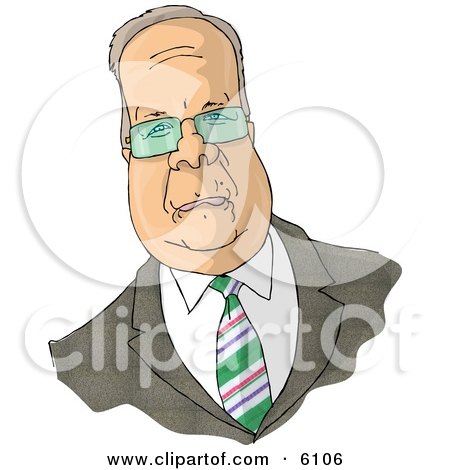 Caricature of Karl Christian Rove Clipart Picture by djart