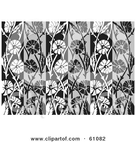 Royalty-free (RF) Clipart Illustration of a Background Of Gray, White And Black Vertical Panels by pauloribau