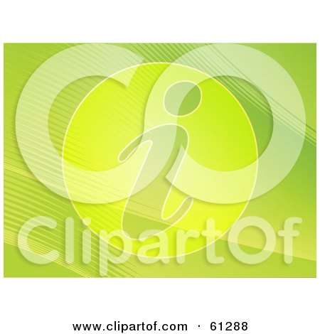 Royalty-free (RF) Clipart Illustration of a Green Information I Circle Over A Flowing Green Background by Kheng Guan Toh
