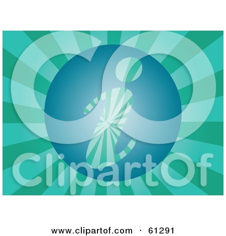 Royalty-free (RF) Clipart Illustration of a Blue Information I Circle Over A Bursting Background by Kheng Guan Toh