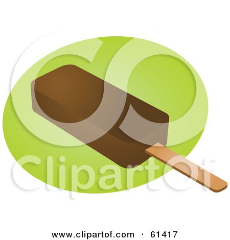 Royalty-free (RF) Clipart Illustration of a Fudgesicle On A Green And White Background by Kheng Guan Toh