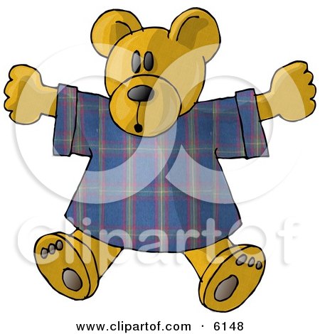 Teddy Bear Stuffed Animal in a T Shirt Clipart Picture by djart