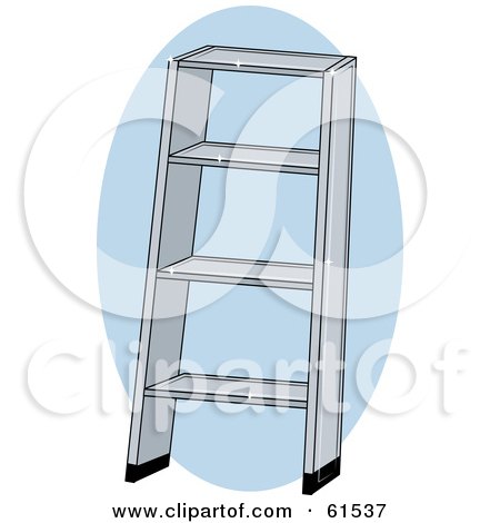 Royalty-free (RF) Clipart Illustration of a Shiny Metal Ladder by r formidable