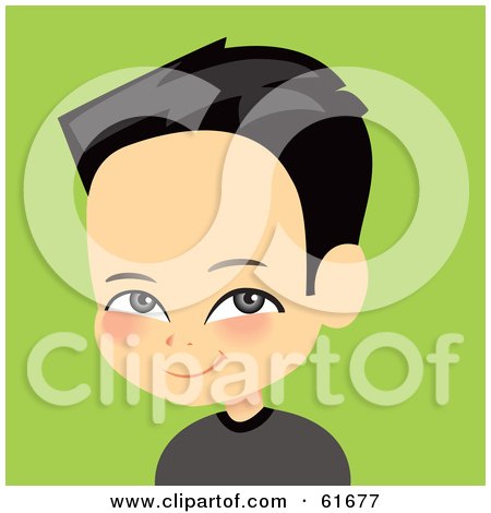 Royalty-free (RF) Clipart Illustration of a Little Asian Boy by Monica