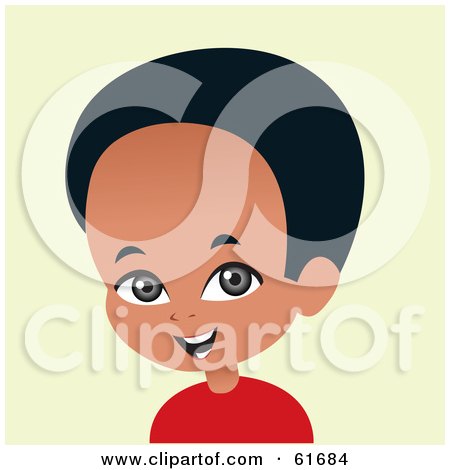 Royalty-free (RF) Clipart Illustration of a Little African American Boy by Monica