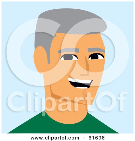 Royalty-free (RF) Clipart Illustration of a Friendly Middle Aged Caucasian Guy Smiling by Monica