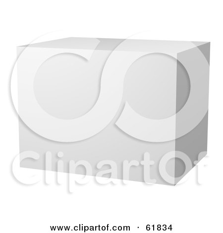 Royalty-free (RF) Clipart Illustration of a 3d Blank White Floating Rectangle - Version 1 by ShazamImages