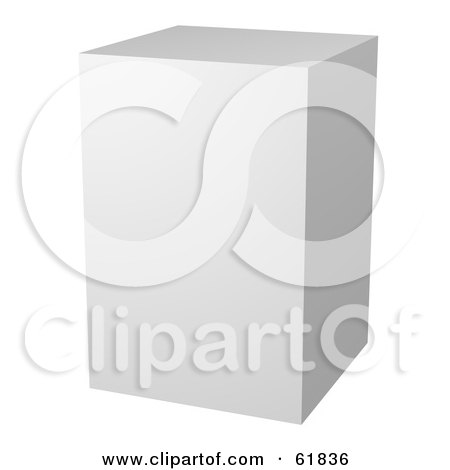 Royalty-free (RF) Clipart Illustration of a 3d Blank White Floating Rectangle - Version 2 by ShazamImages