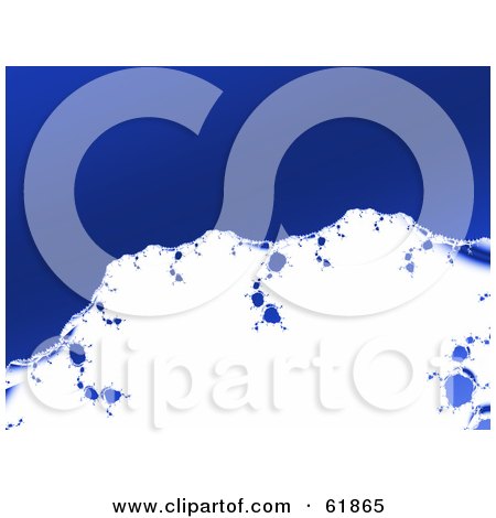 Royalty-free (RF) Clipart Illustration of an Abstract Blue And White Snow Capped Mountain Background by ShazamImages