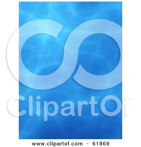 Royalty-free (RF) Clipart Illustration of a Blue Rippling Water Fractal With Light by ShazamImages