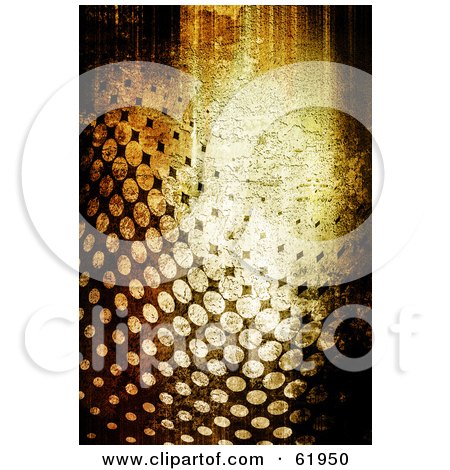 Royalty-free (RF) Clipart Illustration of a Grungy Textured Halftone Curve Background by chrisroll