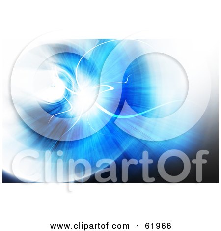 Royalty-free (RF) Clipart Illustration of a Bright Fractal Whip On A Blue Background by chrisroll
