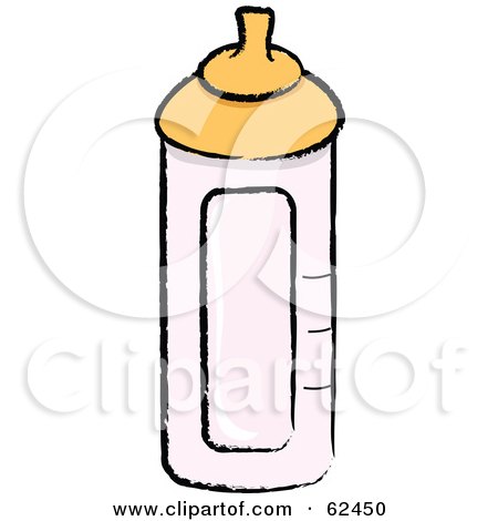 Royalty-Free (RF) Clipart Illustration of a Baby Bottle With A Rubber Nipple Cap - Version 5 by Pams Clipart