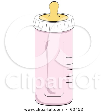 Royalty-Free (RF) Clipart Illustration of a Baby Bottle With A Rubber Nipple Cap - Version 4 by Pams Clipart