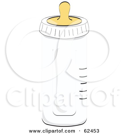Royalty-Free (RF) Clipart Illustration of a Baby Bottle With A Rubber Nipple Cap - Version 2 by Pams Clipart