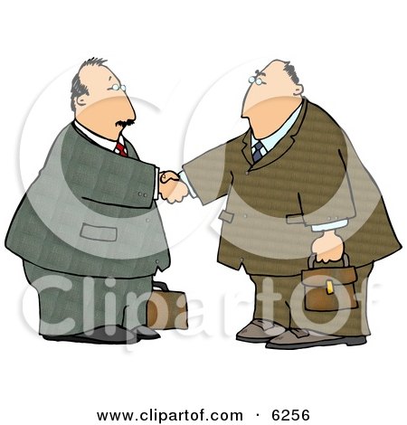 Businessmen Shaking Hands - Royalty-free Clipart Illustration by djart