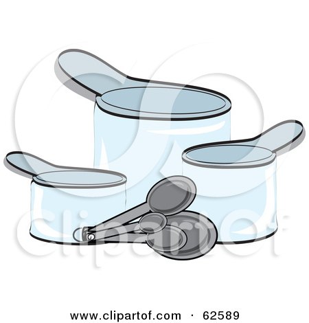 Royalty-Free (RF) Clipart Illustration of Measuring Spoons and Cups by Pams Clipart