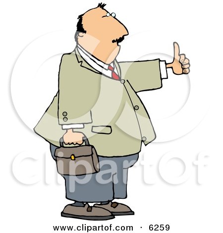 Businessman with Thumbs Up - Royalty-free Clipart Illustration by djart