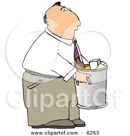 Businessman Taking Out Garbage  - Royalty-free Clipart Illustration by djart