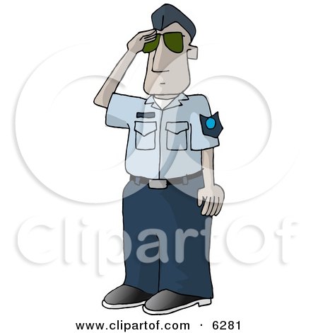 United States Air Force Pilot Saluting - Royalty-free Clipart Picture by djart