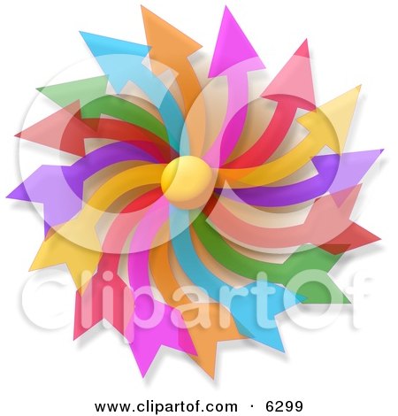 Colorful Pinwheel Clipart Picture by djart