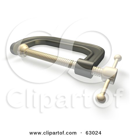Royalty-Free (RF) Clipart Illustration of a 3d Clamp Vice by AtStockIllustration
