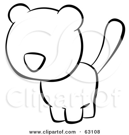 Royalty-Free (RF) Clipart Illustration of a Black And White Human Factor Cat by Leo Blanchette