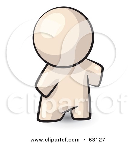 Royalty-Free (RF) Clipart Illustration of a Nude Human Factor Man Standing by Leo Blanchette