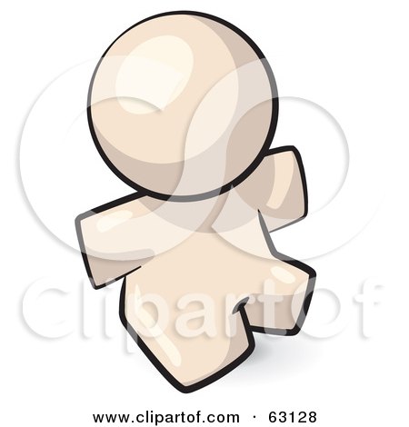 Royalty-Free (RF) Clipart Illustration of a Nude Human Factor Man Sitting by Leo Blanchette