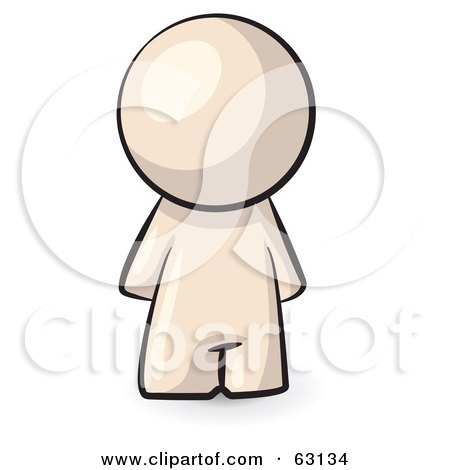 Royalty-Free (RF) Clipart Illustration of a Faceless Nude Human Factor Man by Leo Blanchette