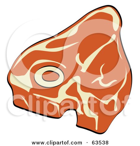 Royalty-Free (RF) Clipart Illustration of a Meaty Steak by Andy Nortnik