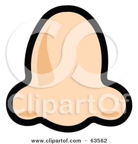 Royalty-Free (RF) Clipart Illustration of a Caucasian Human Nose by Andy Nortnik