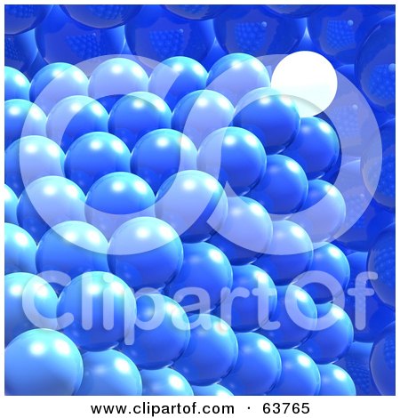 Royalty-Free (RF) Clipart Illustration of a 3d Glowing White Orb On Top Of A Pyramid Of Cells by Tonis Pan