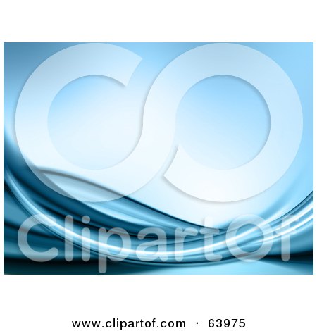 Royalty-Free (RF) Clipart Illustration of Swooshes Of Blue Water Over Blue by KJ Pargeter