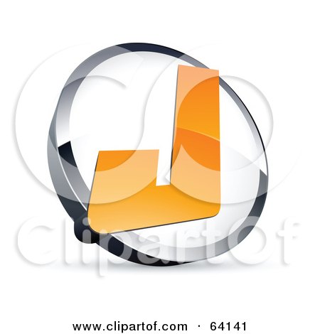 Royalty-Free (RF) Clipart Illustration of a Pre-Made Logo Of A Letter J In A Circle by beboy