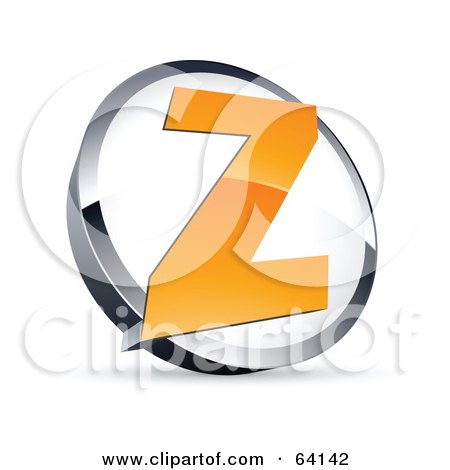 Royalty-Free (RF) Clipart Illustration of a Pre-Made Logo Of A Letter Z In A Circle by beboy