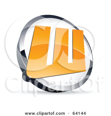 Royalty-Free (RF) Clipart Illustration of a Pre-Made Logo Of A Letter W In A Circle by beboy