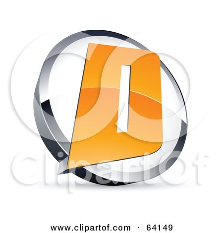 Royalty-Free (RF) Clipart Illustration of a Pre-Made Logo Of A Letter D In A Circle by beboy