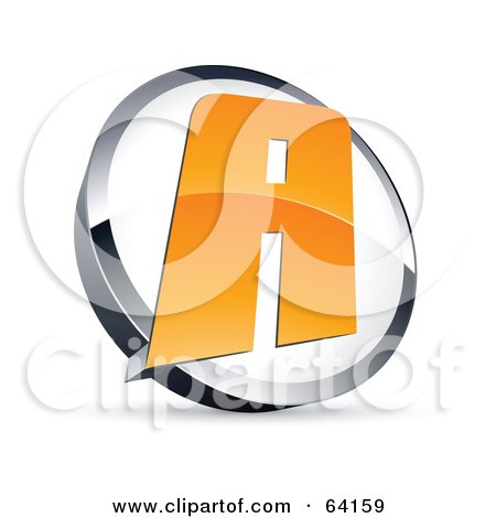 Royalty-Free (RF) Clipart Illustration of a Pre-Made Logo Of A Letter A In A Circle by beboy