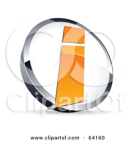 Royalty-Free (RF) Clipart Illustration of a Pre-Made Logo Of A Letter I In A Circle by beboy