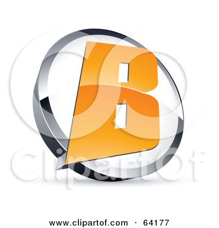 Royalty-Free (RF) Clipart Illustration of a Pre-Made Logo Of A Letter B In A Circle by beboy