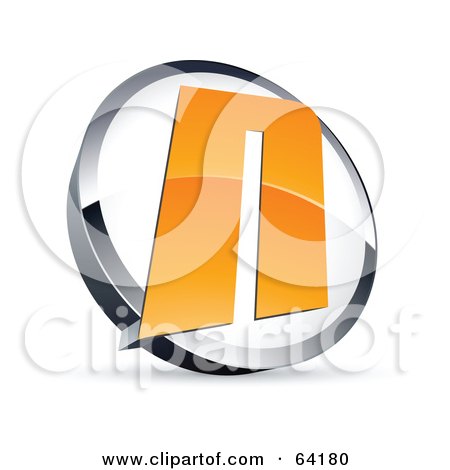 Royalty-Free (RF) Clipart Illustration of a Pre-Made Logo Of A Letter N In A Circle by beboy
