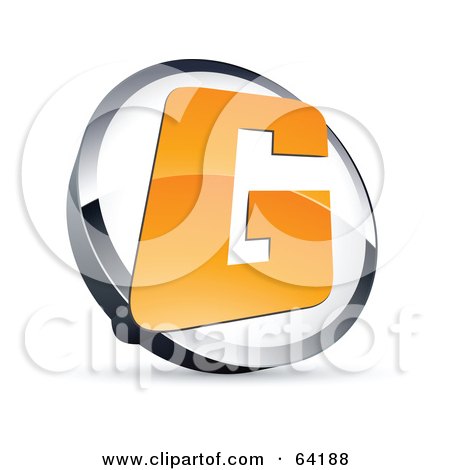 Royalty-Free (RF) Clipart Illustration of a Pre-Made Logo Of A Letter G In A Circle by beboy