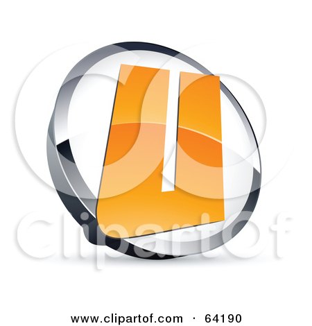 Royalty-Free (RF) Clipart Illustration of a Pre-Made Logo Of A Letter U In A Circle by beboy