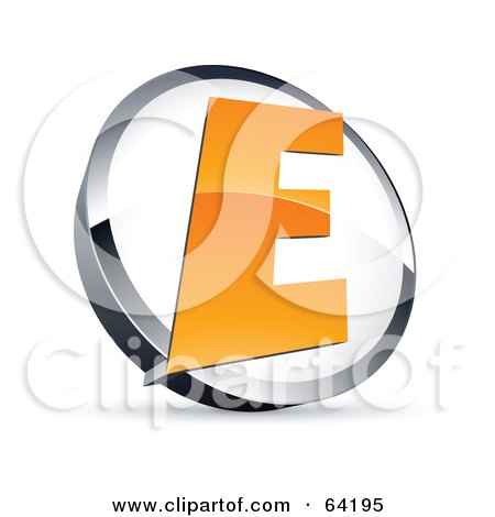 Royalty-Free (RF) Clipart Illustration of a Pre-Made Logo Of A Letter E In A Circle by beboy